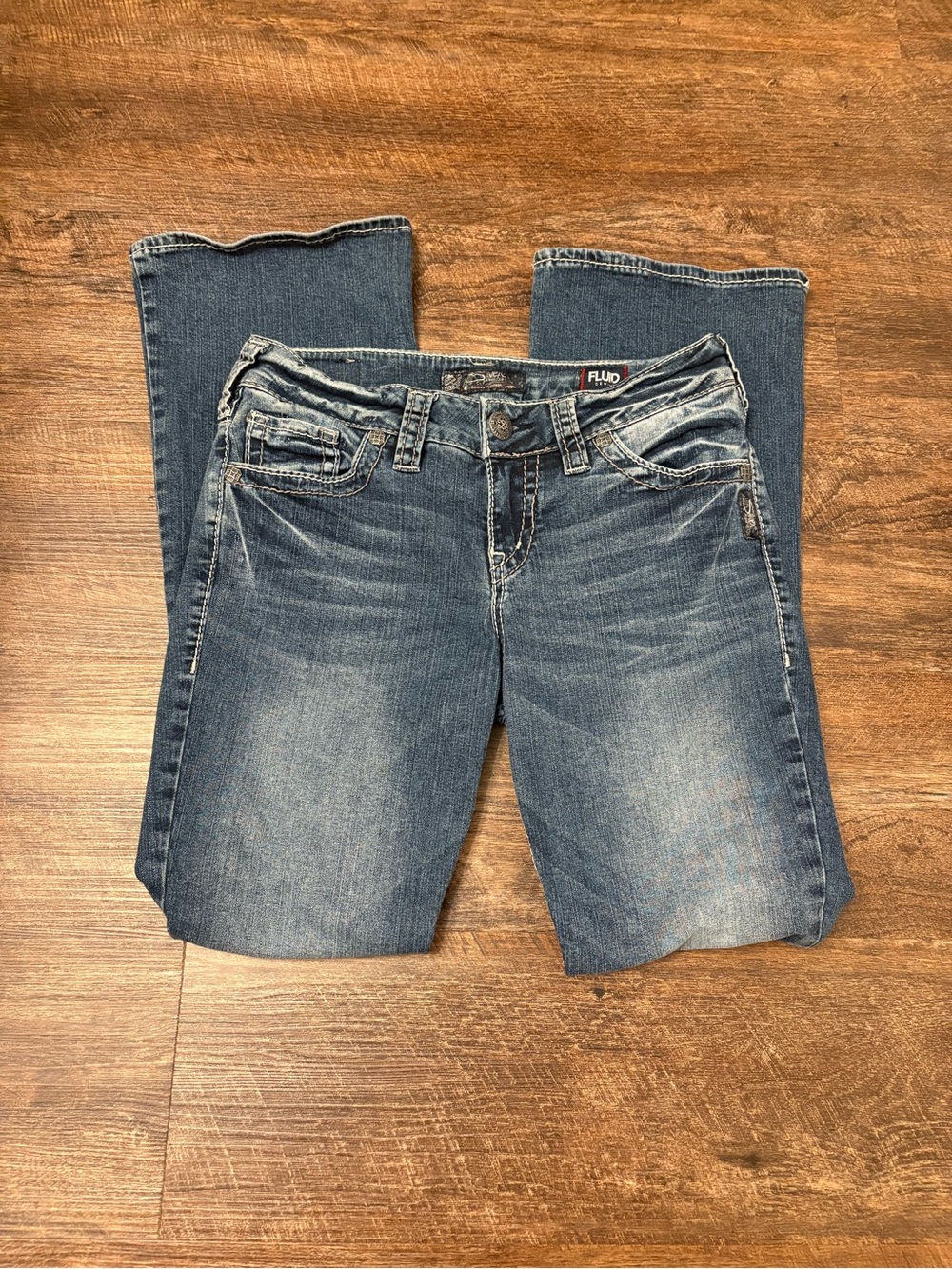Silver Jeans Boot Cut Denim in Faded Blue Wash